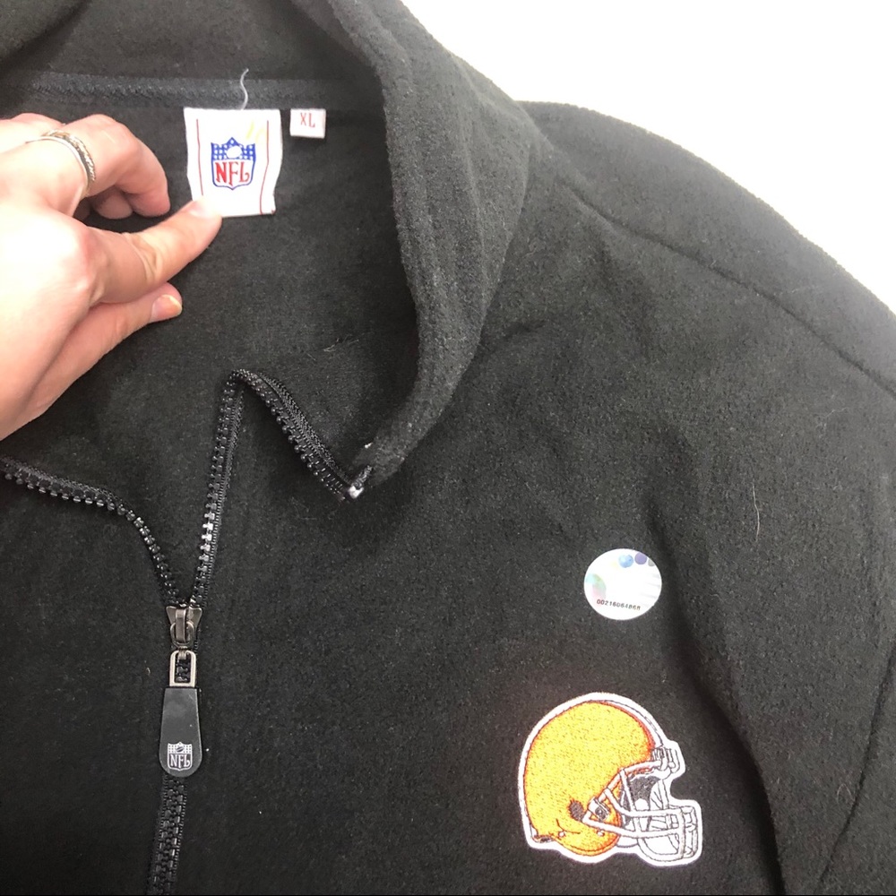 NWOT nfl Cleveland browns fleece zip up jacket xl - Picture 2 of 3